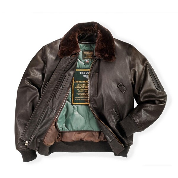 Фото: Летная кожаная куртка Cockpit Air Force Leather B-15 Flight Jacket